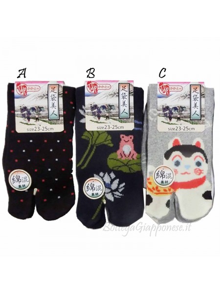 Tabi thong socks japanese pattern (Tag. M)