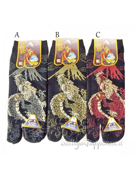 Tabi thong socks design ryu and Fuji (tag.L) three colors
