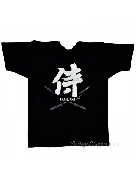 T-shirt samurai sword Japan black