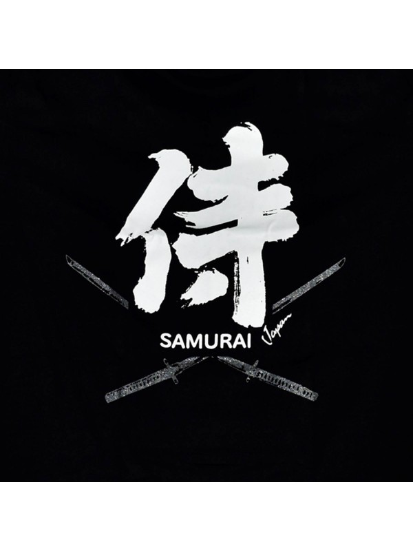 Tshirt samurai sword Japan nero