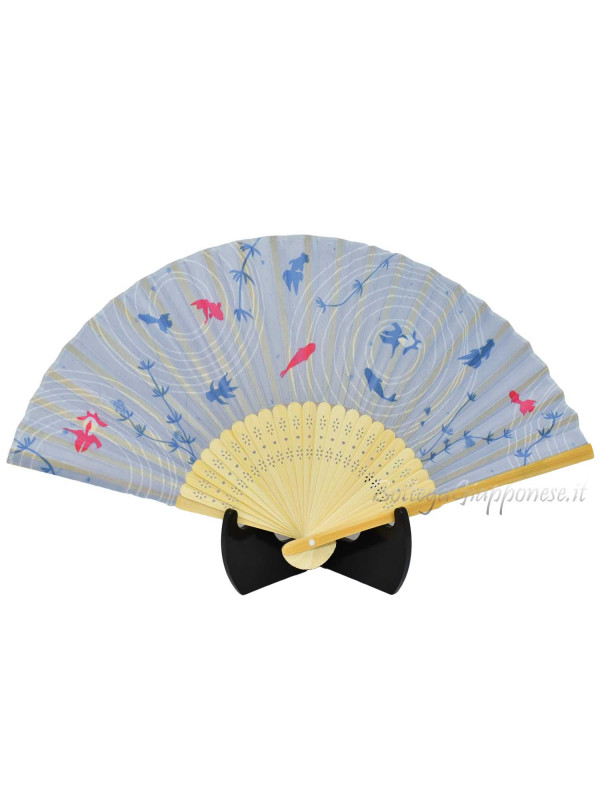 Sensu kingyo ventaglio azzurro giapponese
