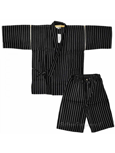 Jinbei nero completo giacca e pantalone