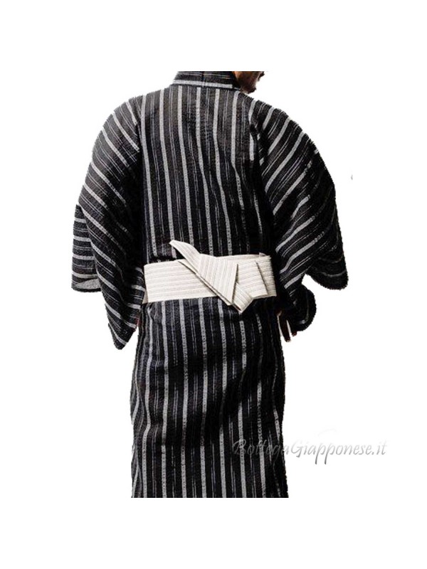 Yukata uomo nero con obi inclusa
