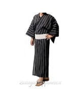 Yukata uomo nero con obi inclusa