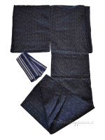 Men's Yukata set blue with obi (LL) Cotton/Linen