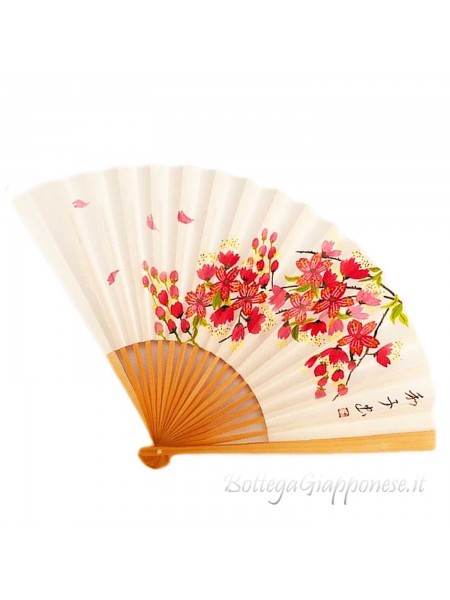 Sensu hand painted Sakura fan